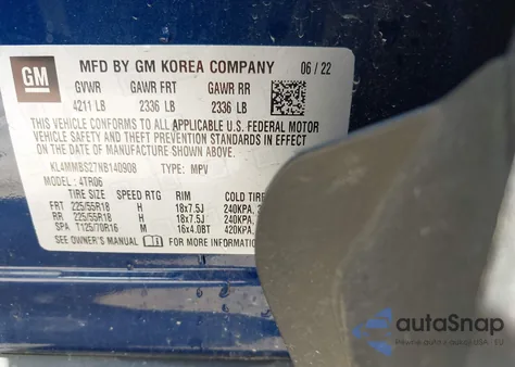 2022 Buick Encore Gx Fwd Preferred from USA, damaged, VIN KL4MMBS27NB140908